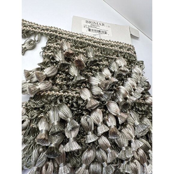 Brimar 1.5" Scallop Fringe Trim Gold Plum Copper Germany 1 yard Fancy Tassels Vt - Picture 5 of 10